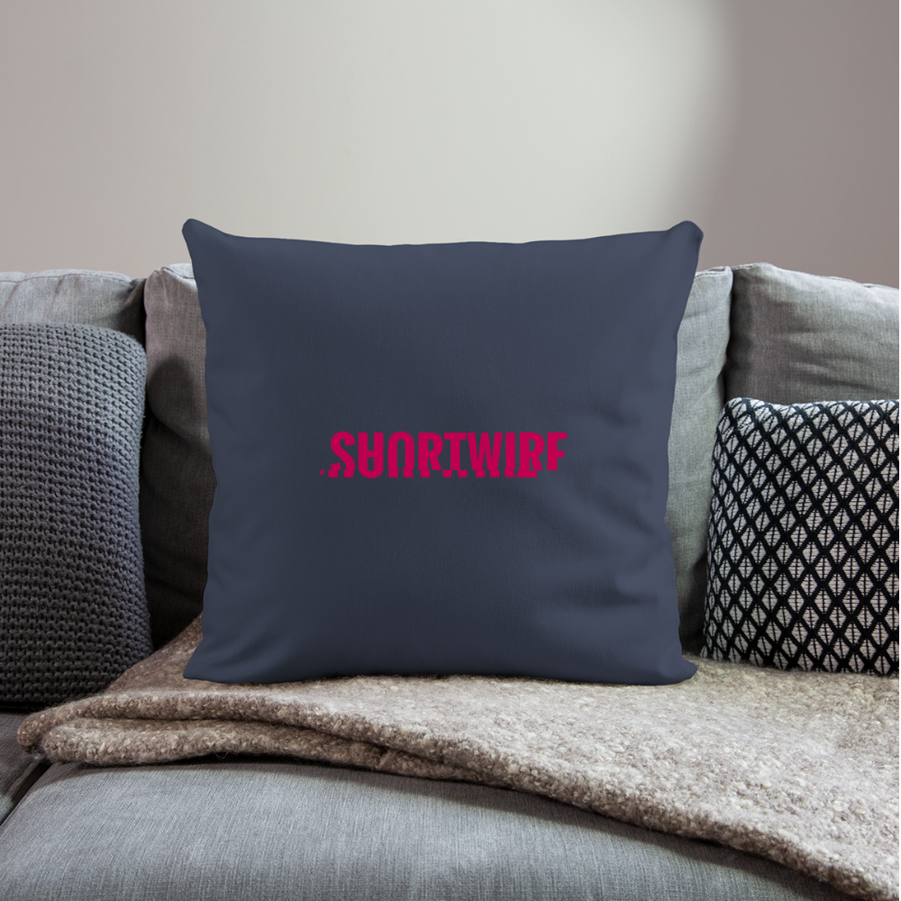 Throw Pillow Cover 18” x 18” - "Shortwire" - navy