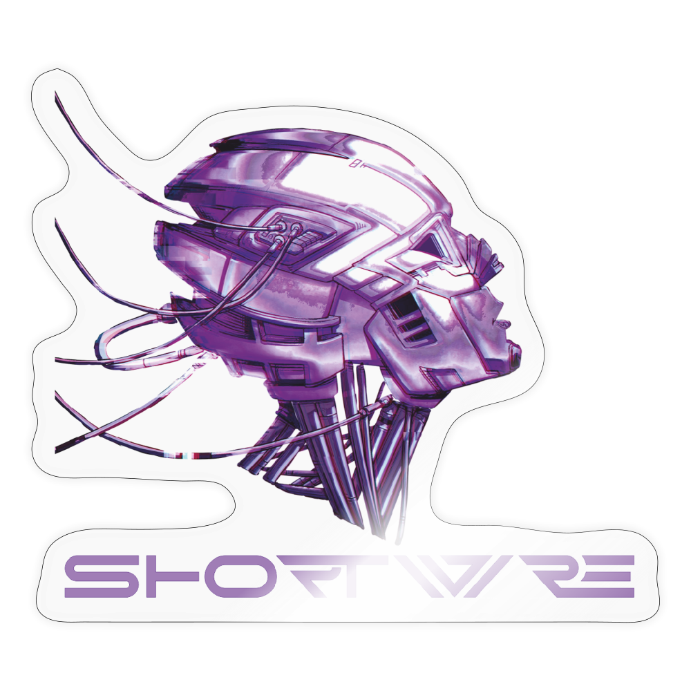 Shortwire Sticker - "Cortex Bomb" - transparent glossy