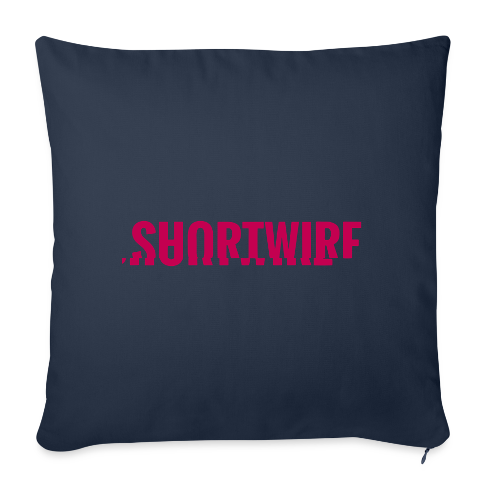 Throw Pillow Cover 18” x 18” - "Shortwire" - navy