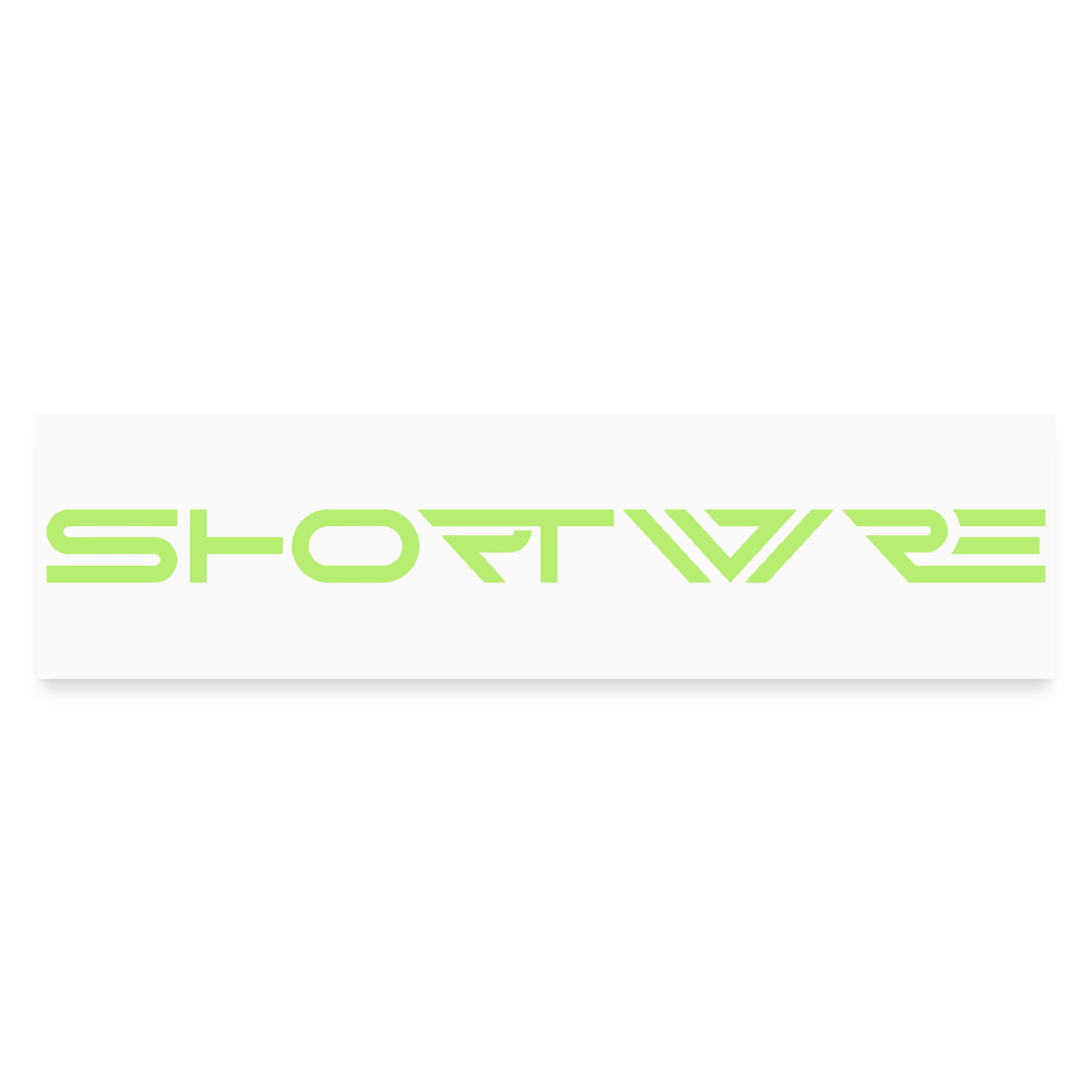 Shortwire Bumper Sticker - "Cortex Bomb Typography" - white matte