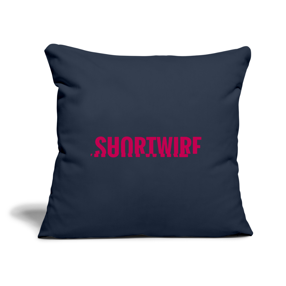 Throw Pillow Cover 18” x 18” - "Shortwire" - navy